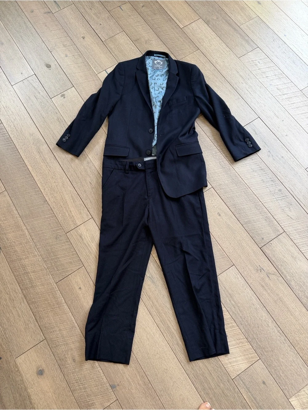 Boys Navy Blue Suit Jacket & Pants - Classic Two-Piece Blazer Set size 16